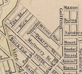 Colton 1855 showing Alexander St