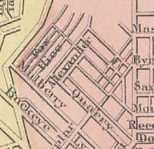 Mitchell 1860 showing Alexander St
